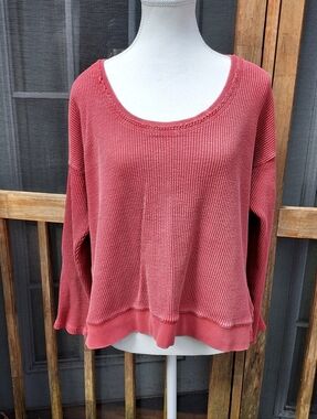 Mododoc Deep Coral Waffle Tee